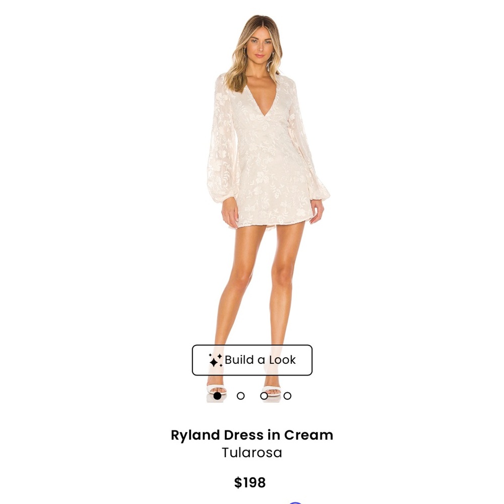 Tularosa Cream Long Sleeve Dress